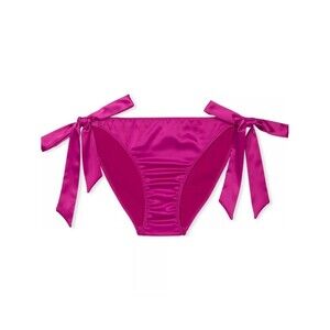 Victoria’s Secret PINK Stay Up Late Satin Side Tie Cheeky Bikini Panty Pink